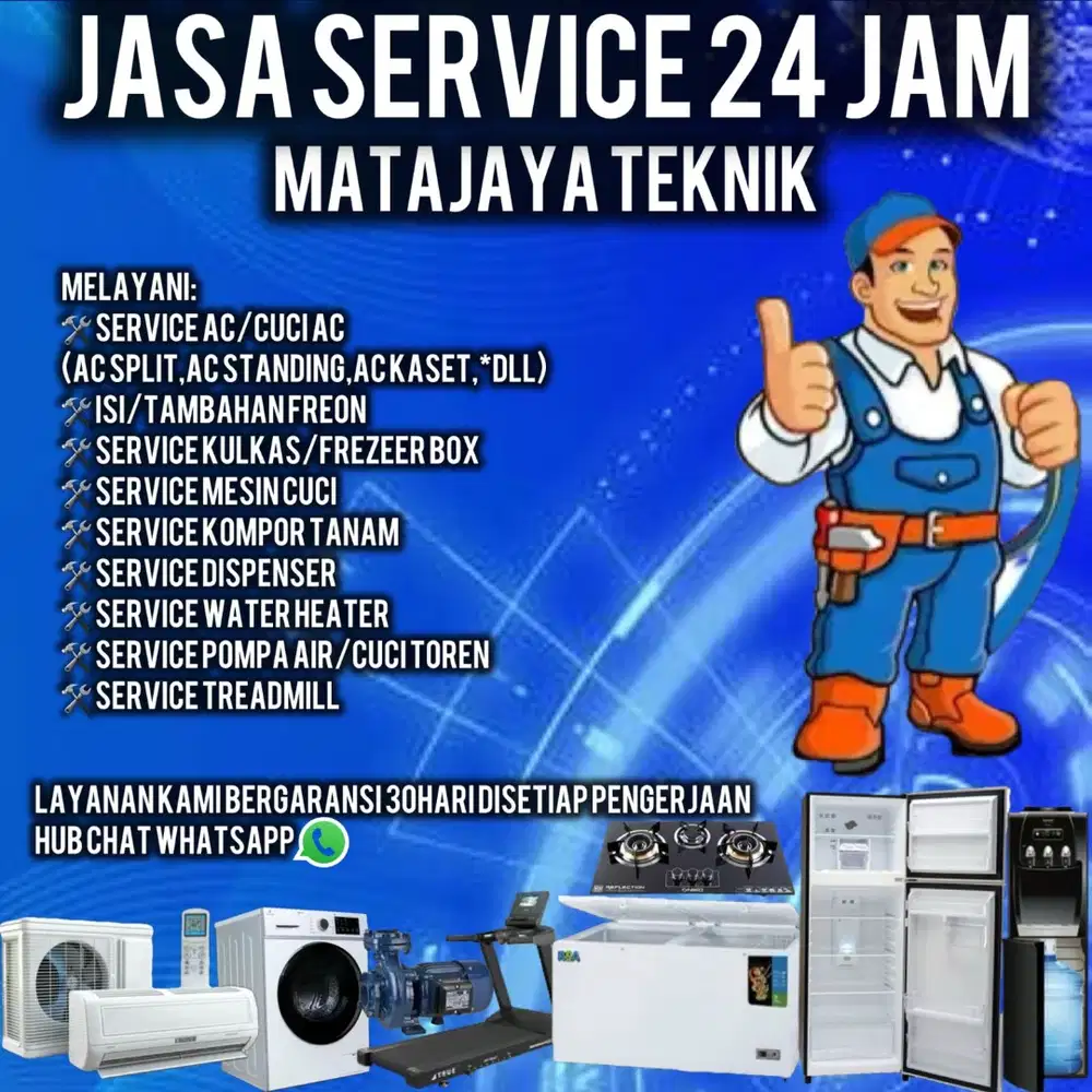 Service ac bongkar pasang ac kulkas mesin cuci kompor tanam waterheter