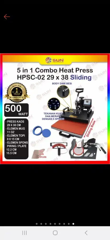 Mesin press kaos/ mug/ topi/ piring