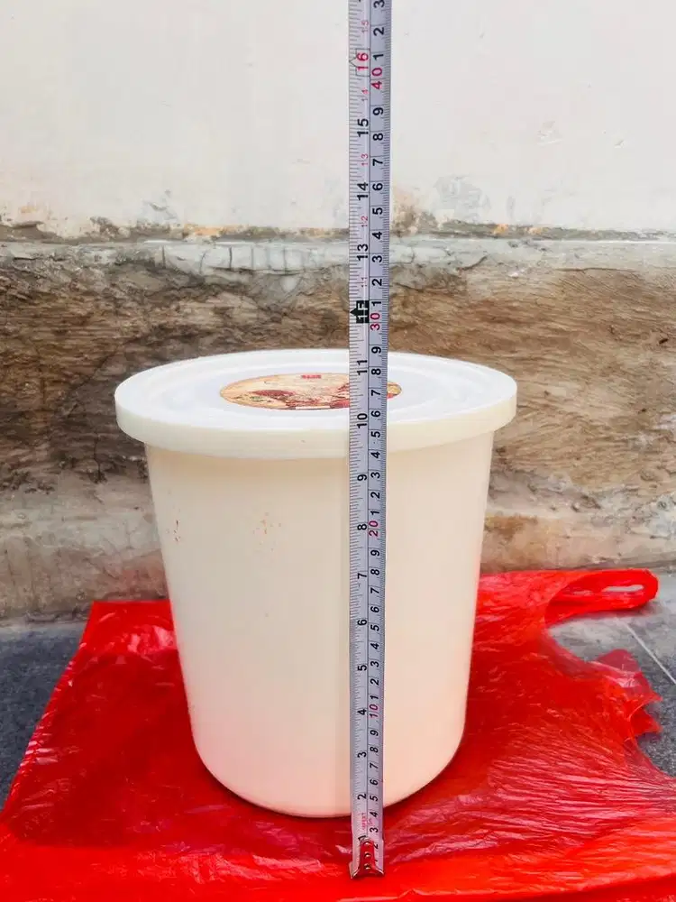 Bok/Toples/Ember Bekas Es Krim Putih Bulat Kedap Udara Kokoh