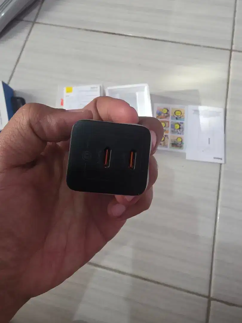 Charger Baseus dual port type c 40 watt bisa untuk android dan iphone