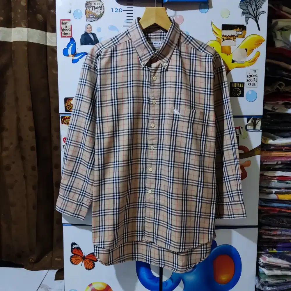 Kemeja Luxury Burberry London Nova Long Sleeve Size L Autent