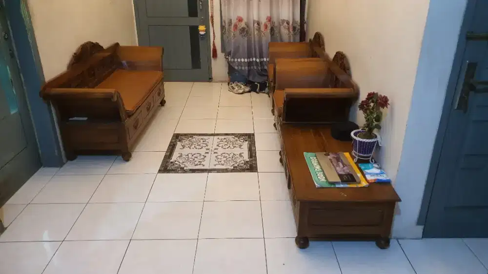 Meja kursi kayu jati ruang tamu