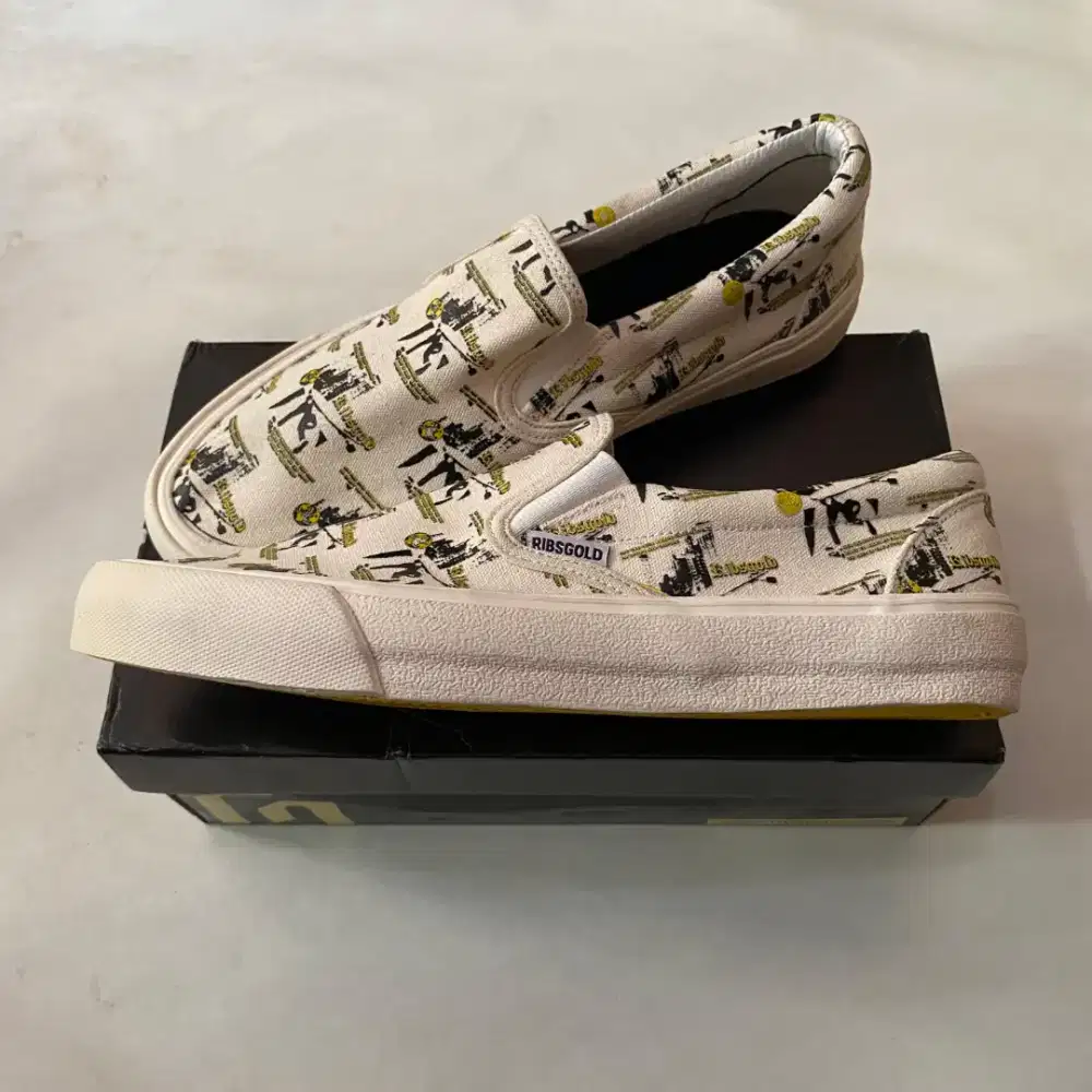 Sepatu Slip On Selop Ribsgold Canvri Pria