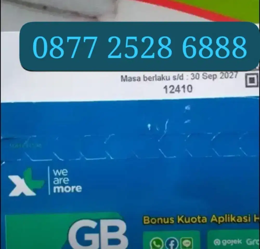 NOMOR CANTIK XL RAPI ISI 3 GB  COCOK BUAT NOMOR USAHA.