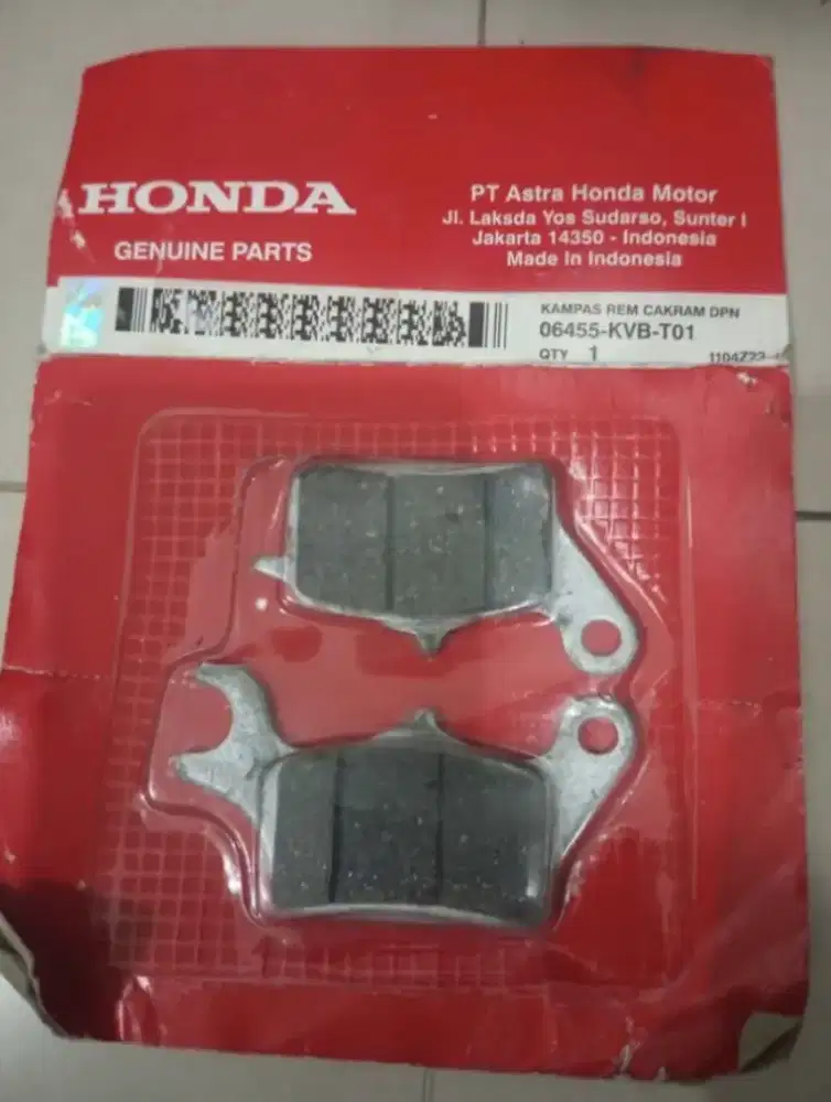 Kampas rem cakram depan Honda original
