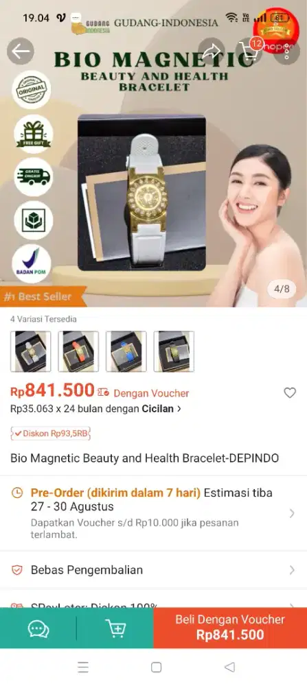 Gelang Kesehatan Bio Magnetic Beauty and Healthy Bracelet