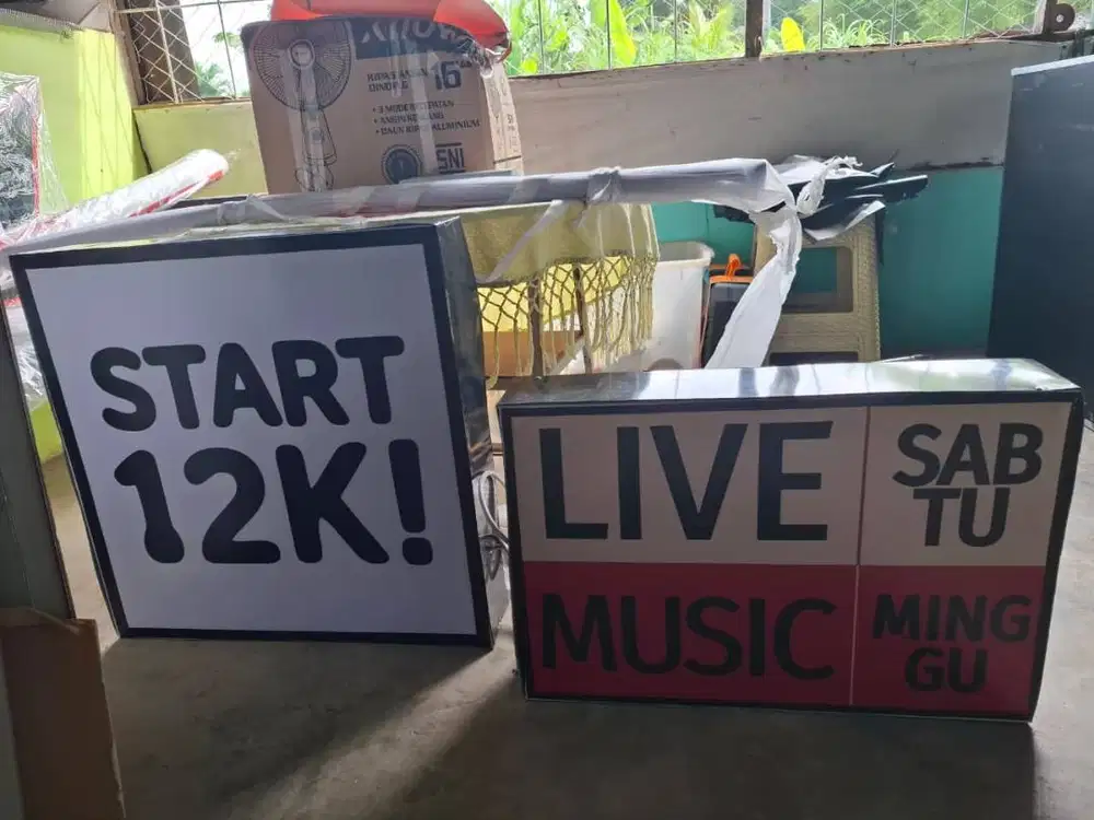 Neon Box, Shopsign, Baliho, Huruf timbul