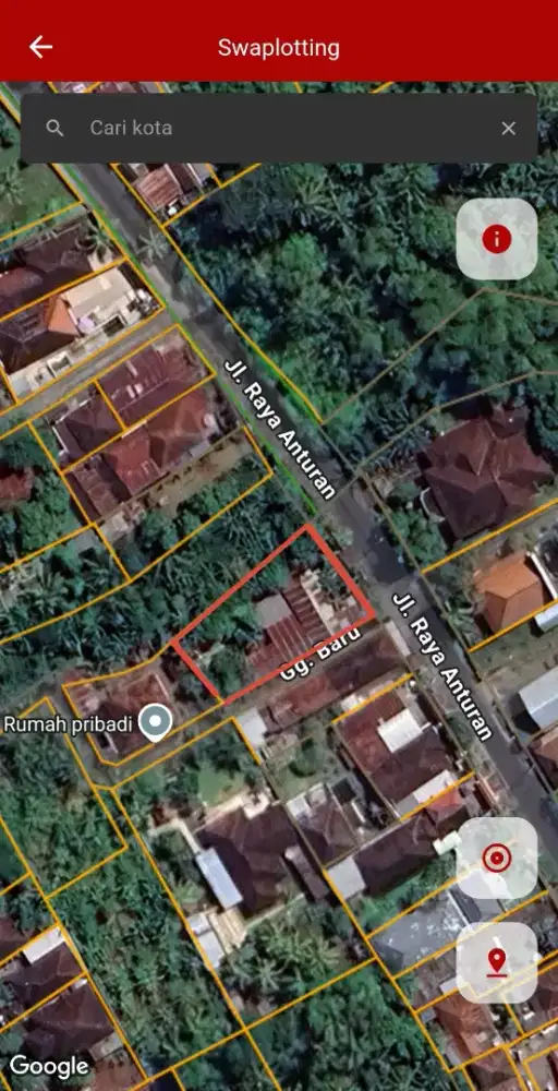 6are Tanah pinggir jalan utama desa anturan dekat lovina