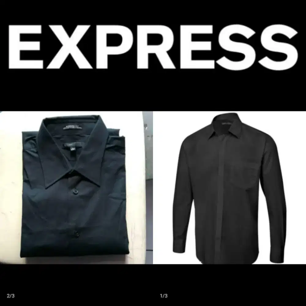 Kemeja hitam pria original express baru size L eropa