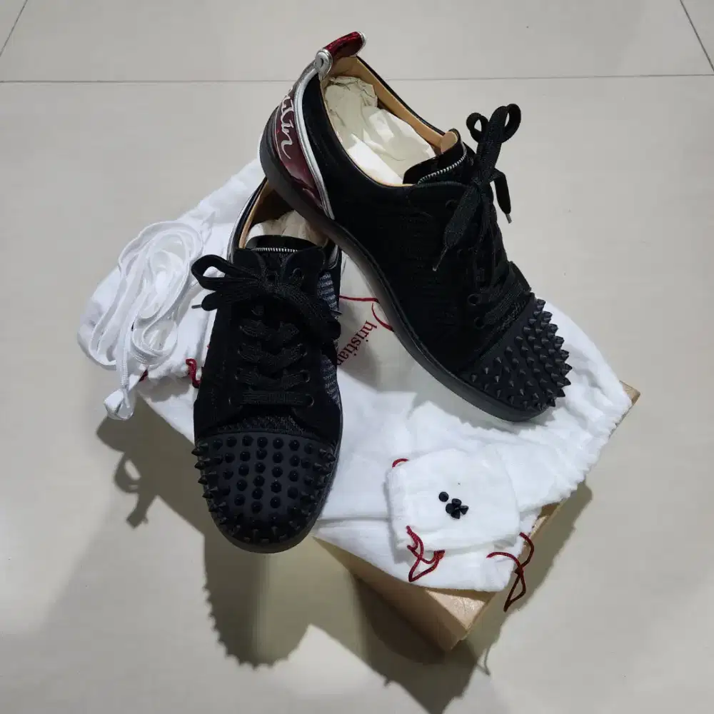 Fun Louis Jr Spikes Flat CLF Black/Loubi Sz 41