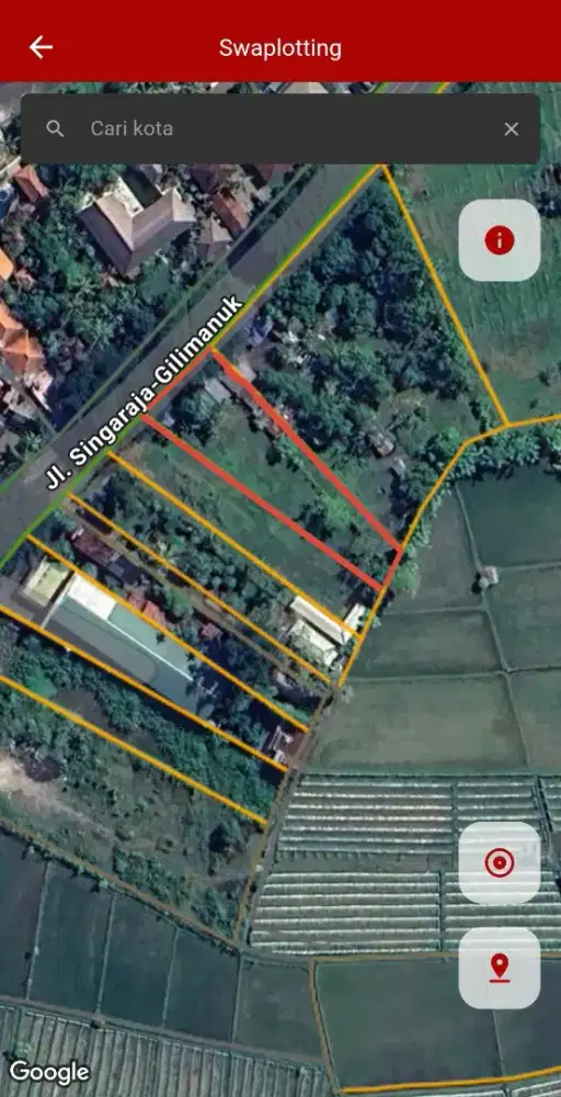 13 are Tanah di lovina pinggir jalan provinsi desa kaliasem