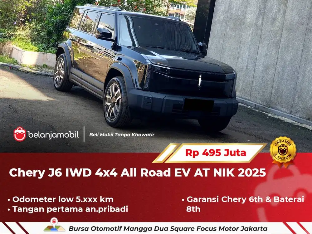 [ GARANSI 6TH & 8TH ] TChery J6 J 6 IWD 4x4 All Road EV AT 2025/2024
