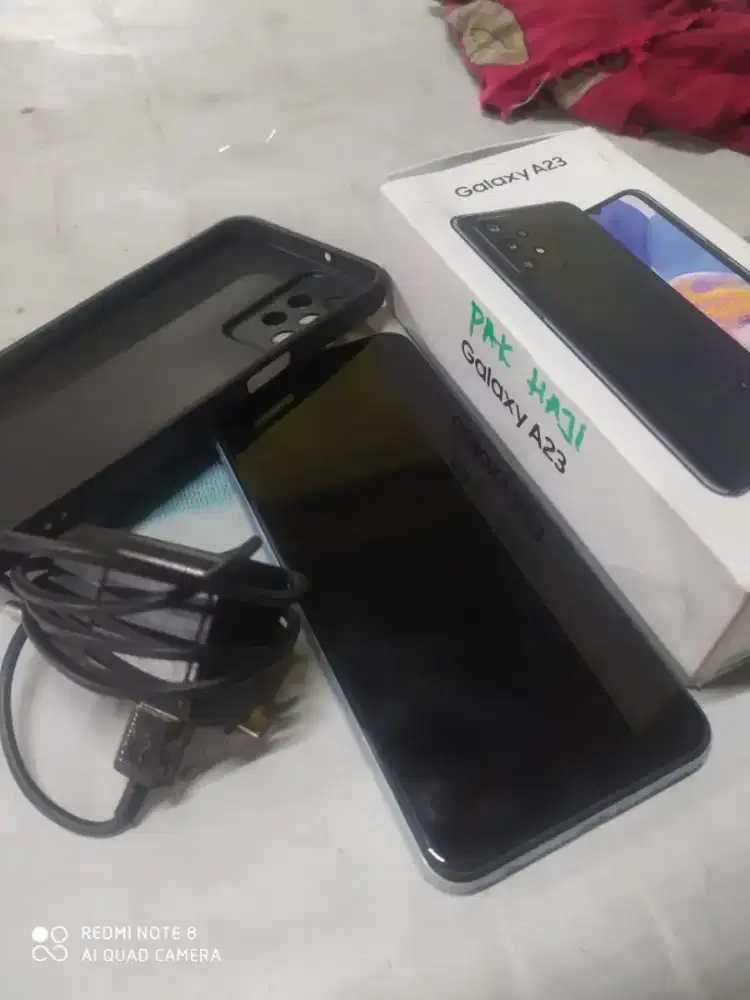 Jual cepat Samsung A23 fullset, lecet pemakaian. Selebihnya aman