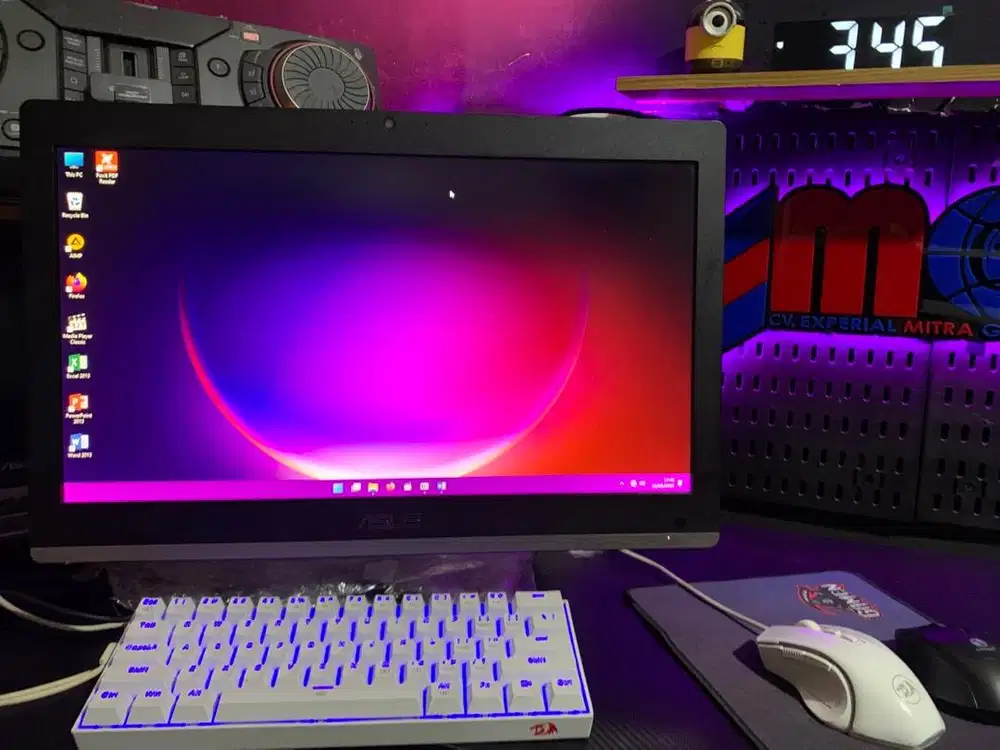 PC built up all in one asus i3 ram 8GB ssd 256 22inch display