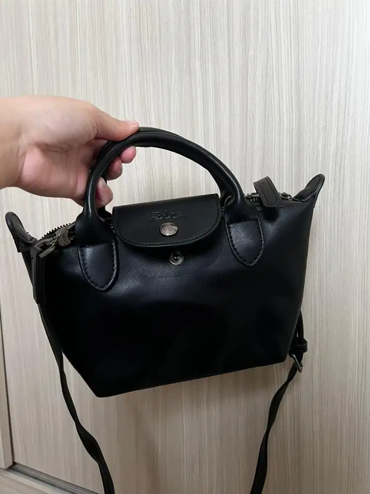 Tas Longchamp Cuir Black