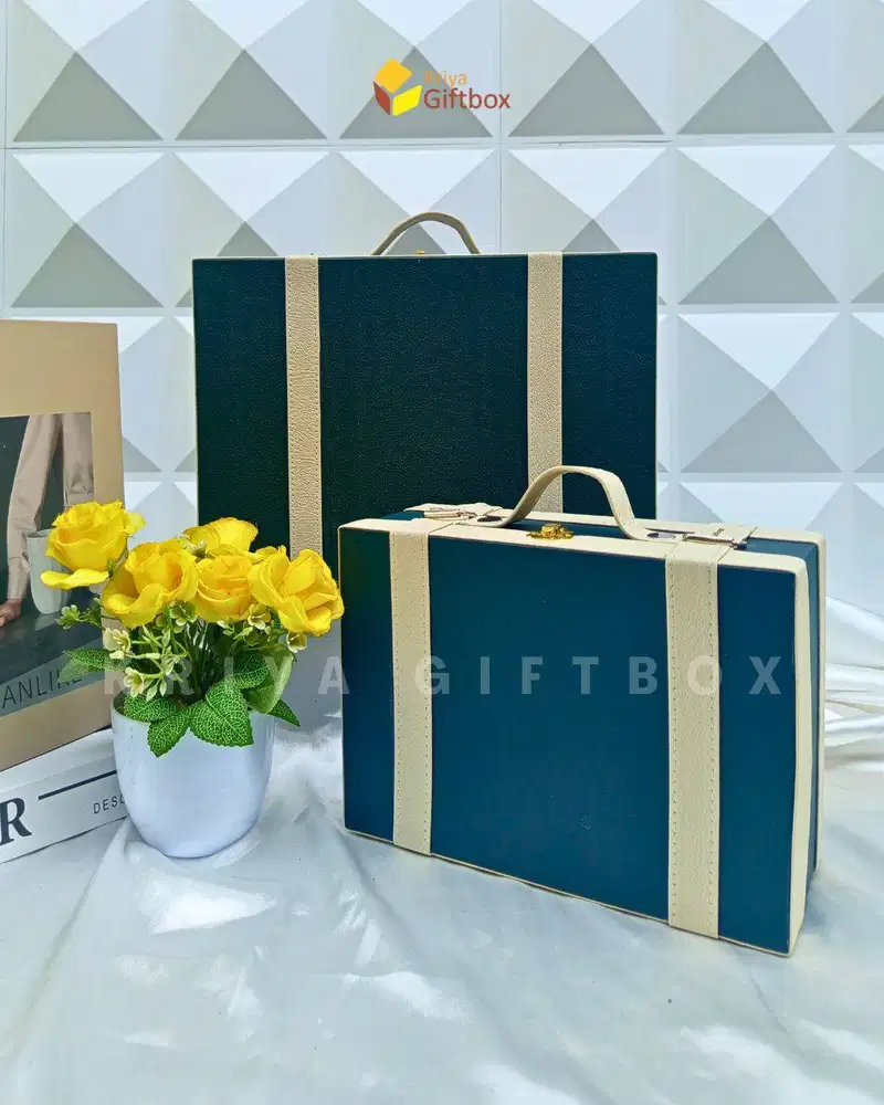 Box Koper Souvenir Ulangtahun/Wedding Custom | Giftbox Warna Hijau