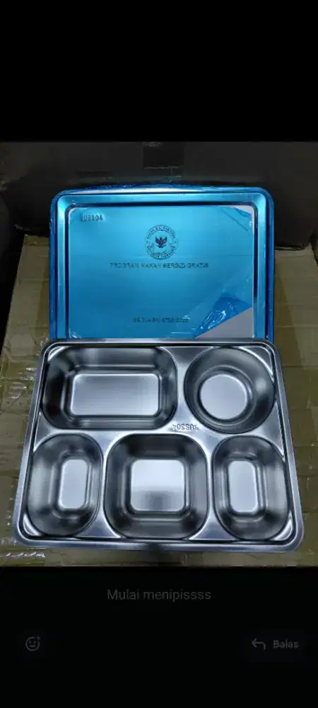 Food tray LOGO sus 304 uk 28cm x 22cm x 6cm