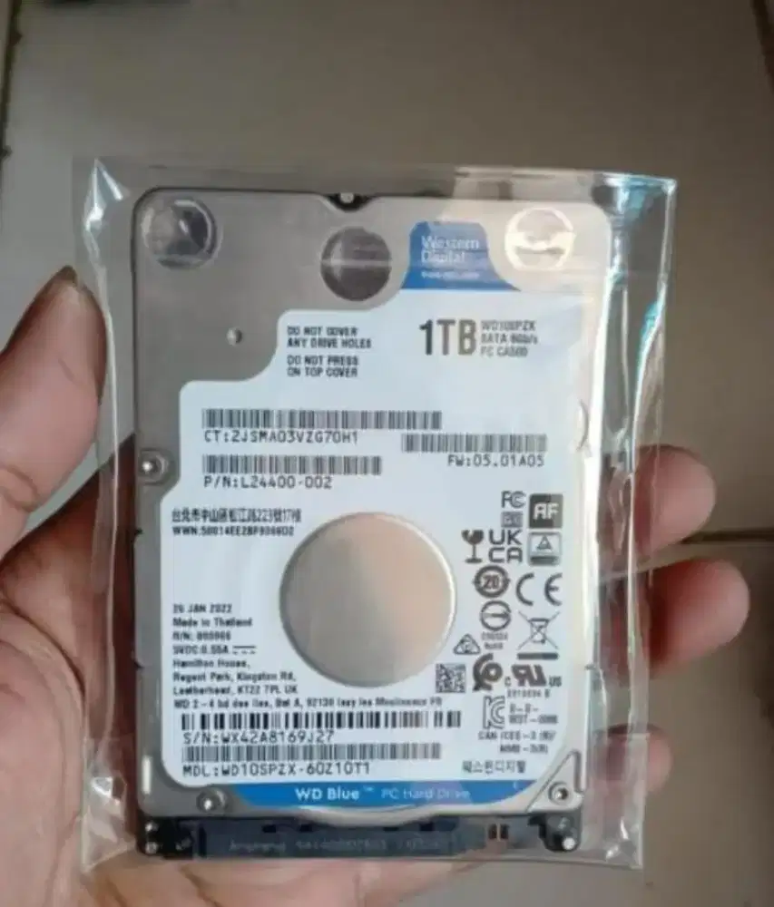 Jual hard disk bekas copotan laptop WESTERN DIGITAL 1 TB