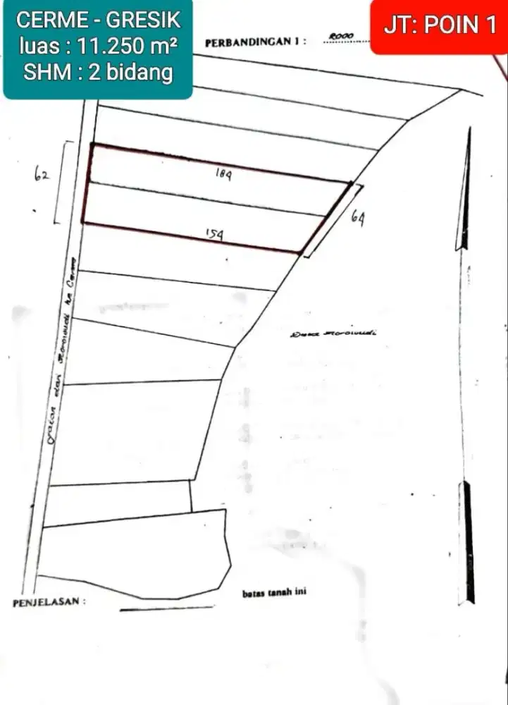 Dijual tanah Cerme gresik