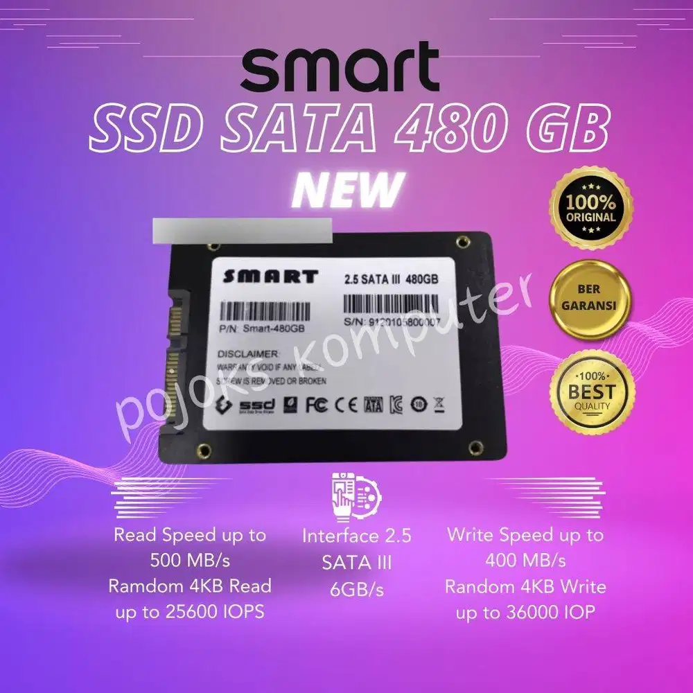 SSD SMART 480GB internal 2,5 sata Murah