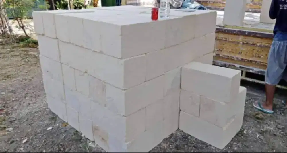 Boto putih umpak kumbong batu pondasi murah batu alami