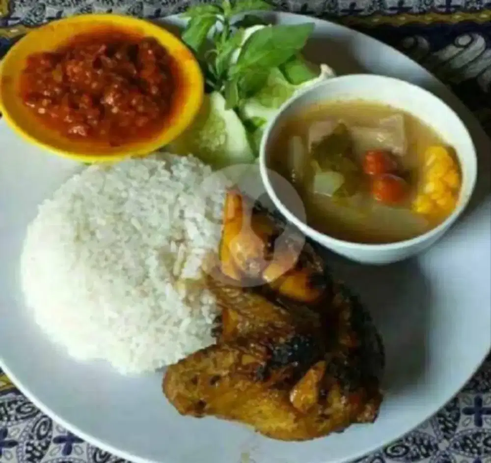 Menu sayur asem ayam & Nasi