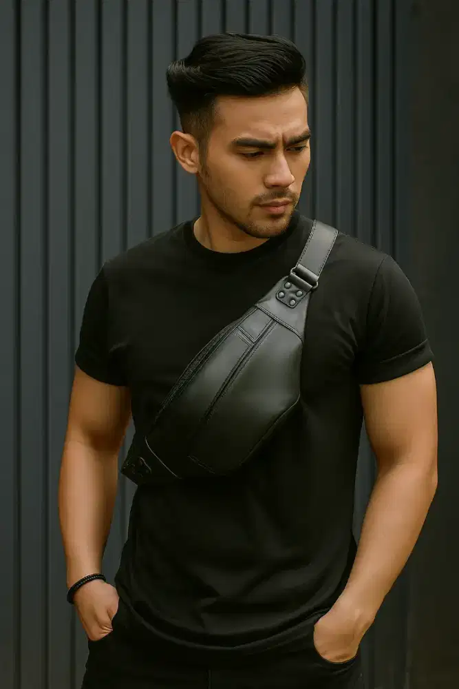 Waistbag sling bag kulit sapi asli TPB12