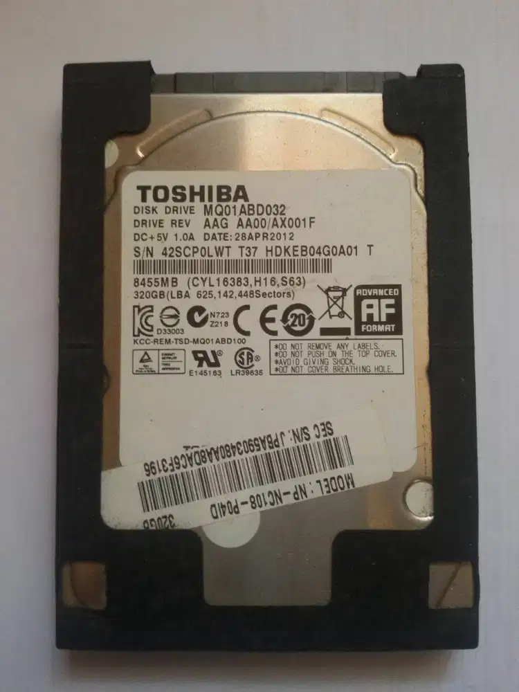 Hardisk Laptop Toshiba 320GB