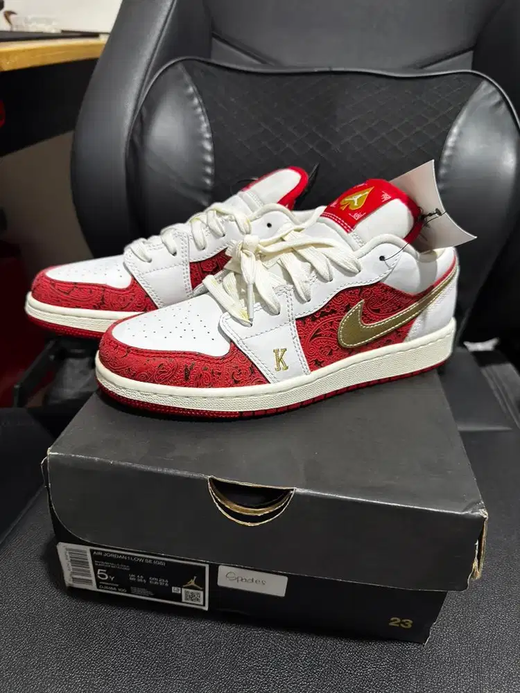 Nike Air Jordan 1 Low Spades GS (100% AUTHENTIC)
