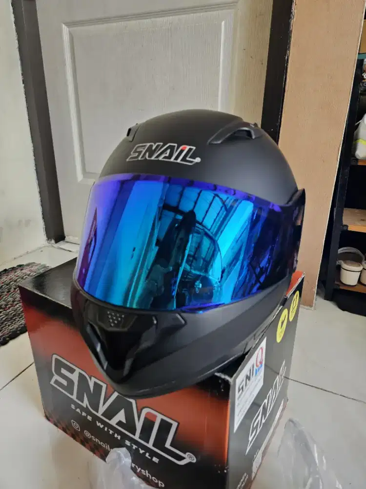 Helm Snail M1 Modular warna Hitam XXL