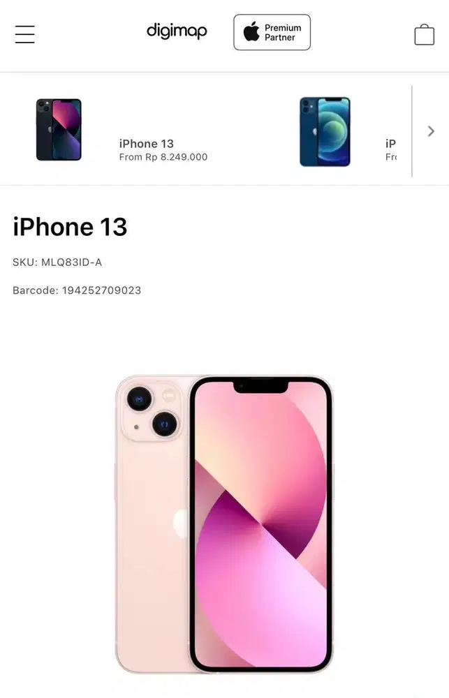 iphone 13 256gb pink ex digimap