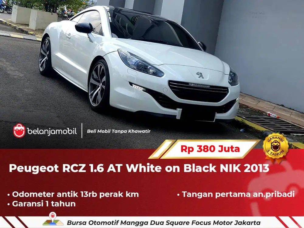 [ ODO ANTIK 13RB ] Peugeot RCZ 1.6 AT White on Black 2013/2014