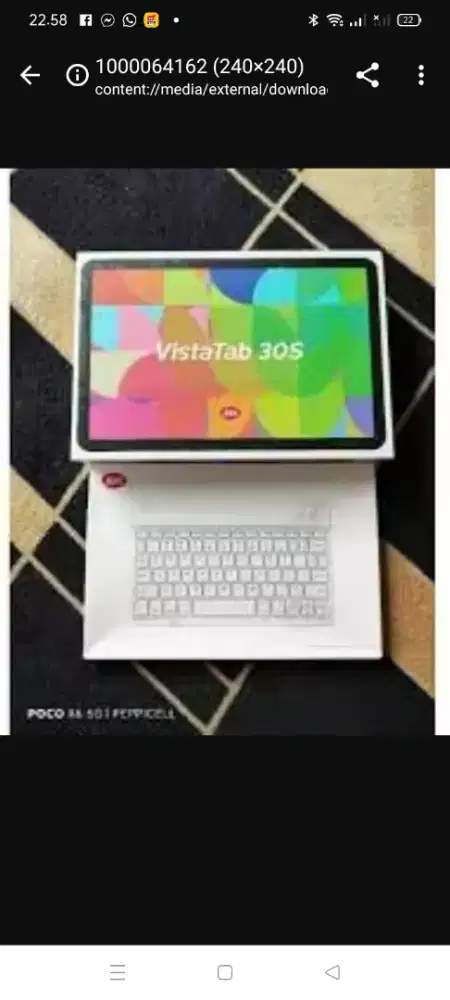 Tablet itel Vista tab 30S 128gb bonus flipcase keyboard