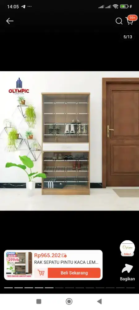 Jual lemari sepatu 2 tingkat. BU