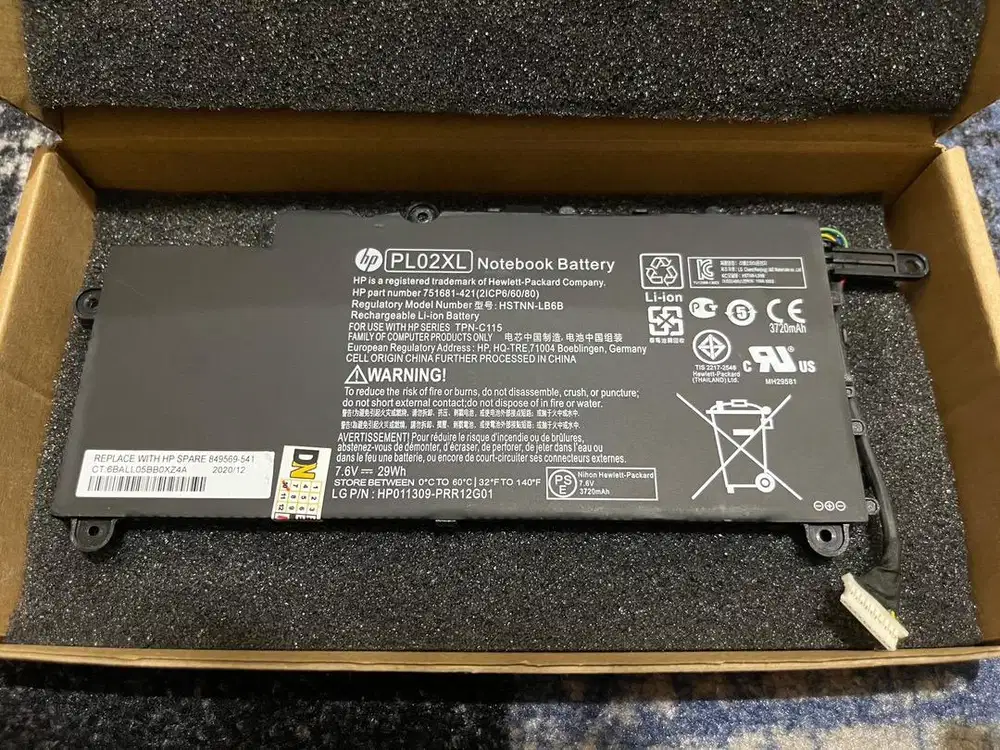 DIJUAL - Baterai Notebook HP PL02XL Original