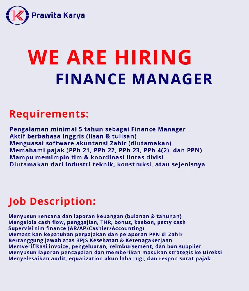 FINANCE MANAGER