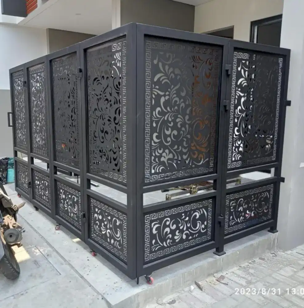 Pintu Pager Gerbang mewah cutting laser, Sliding door