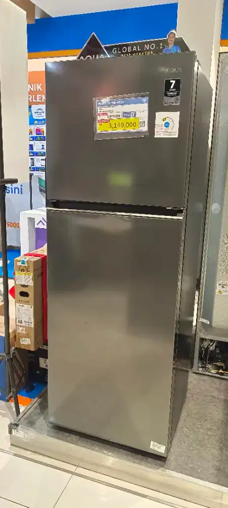 (NEW) KULKAS AQUA 2 PINTU 245L (KREDIT TANPA DP)