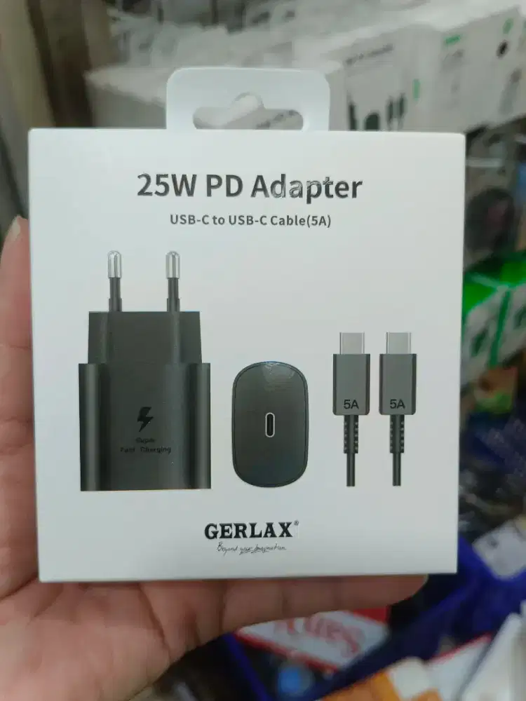 Jual set Traver charger baru handphone usb C To C(25watt)Fast