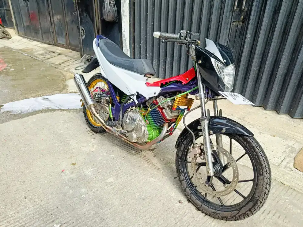 Dijual motor satria fu 2014 facelift karbu semi restorasi modif ringan