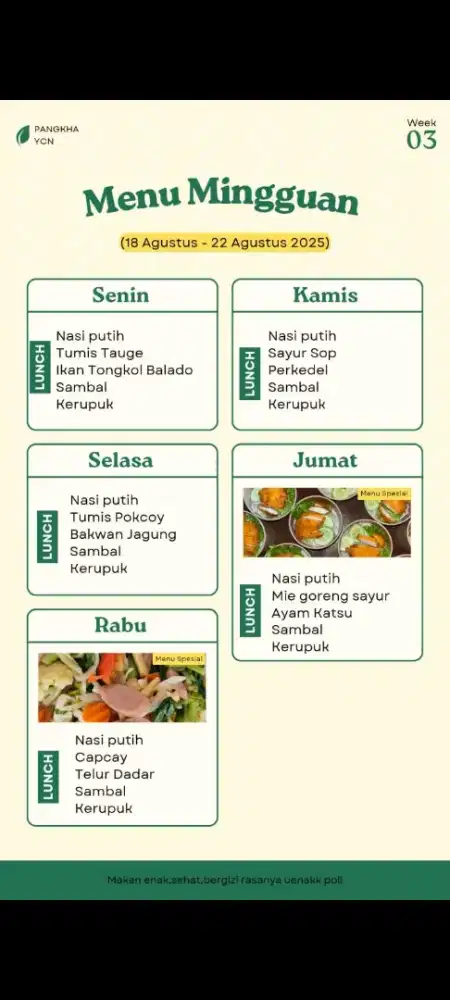 Catering ibu yanti menerima pesanan