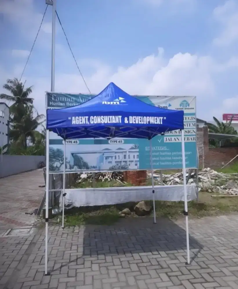 Tenda lipat custom logo