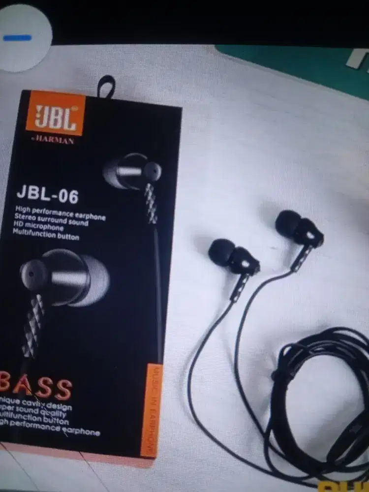 Handsfree headshet earphone JBL 06 HF SUPERBASS WITH MIC TERMURAH