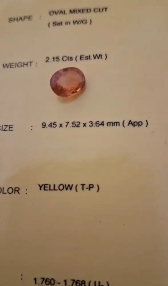 Murah cincin yellow safir warna bagus kuning yakuld