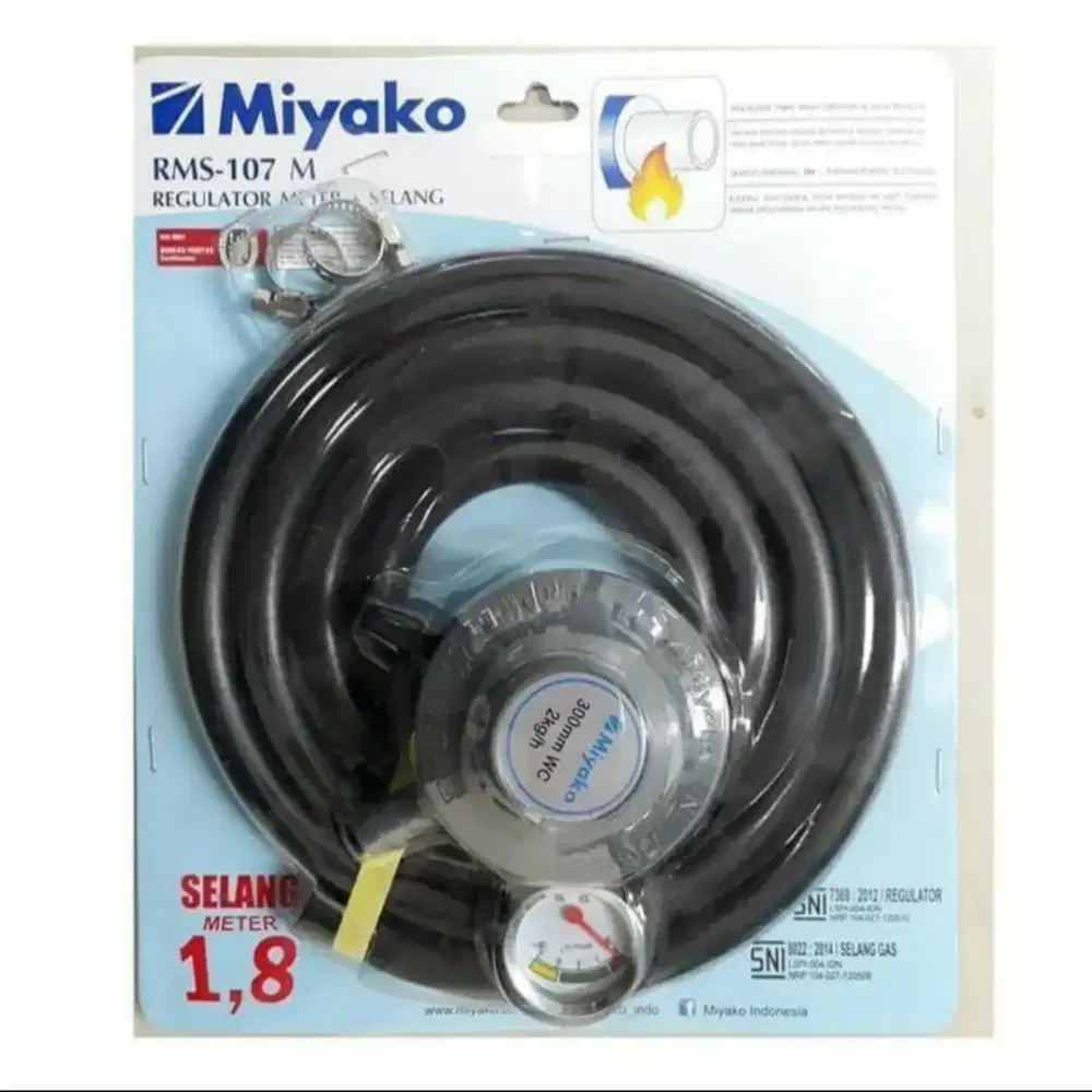 Miyako Selang Gas Regulator Meter Tekanan Rendah SNI RMS 107
