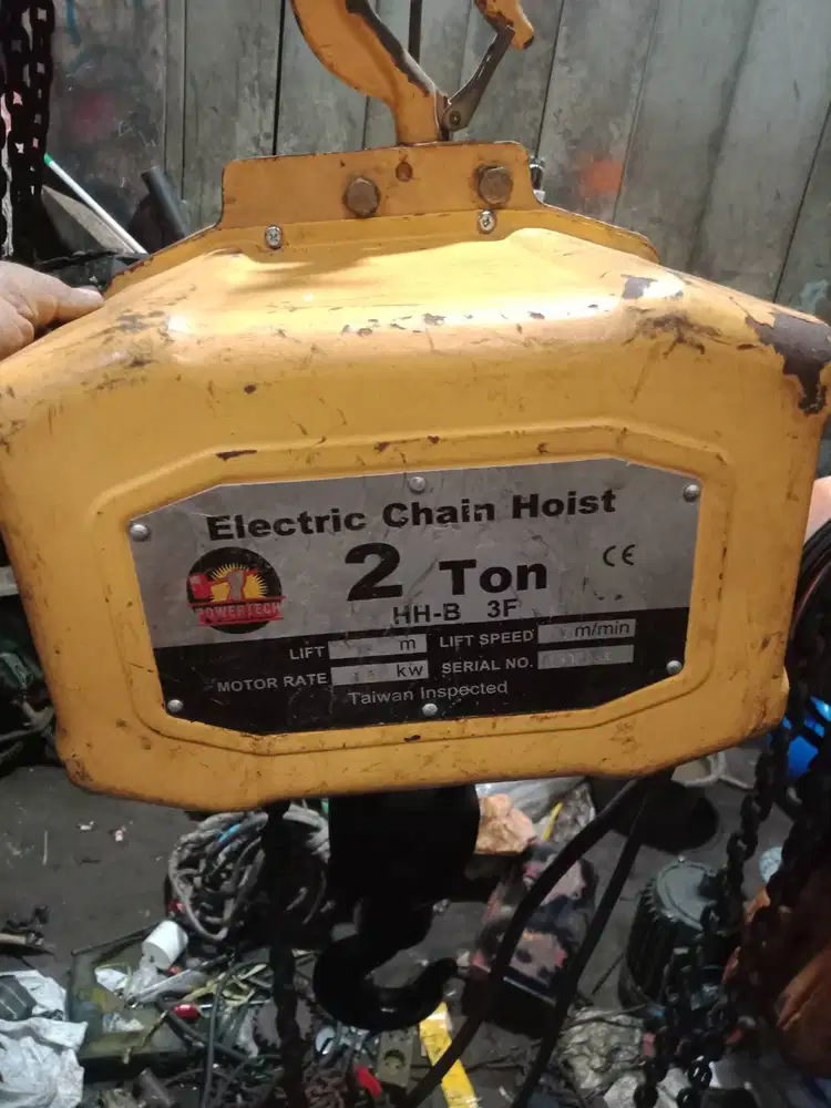 electric hoist chain powertech 2 ton