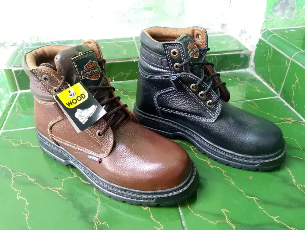 Sepatu Safety Wood Kulit Sapi
