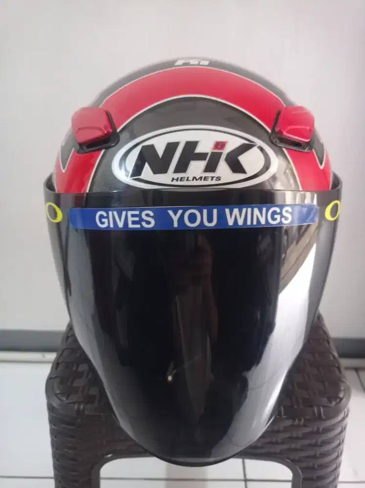 Helm half face NHK R1 double visor
