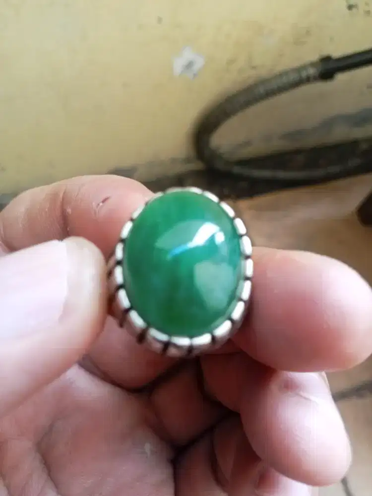 Baru akik hijau mulus no minus