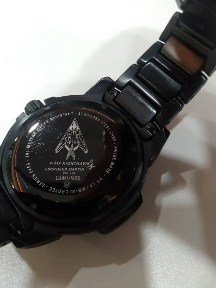 Jam Tangan Luminox F117 Blackout NIGHTHAWK Original